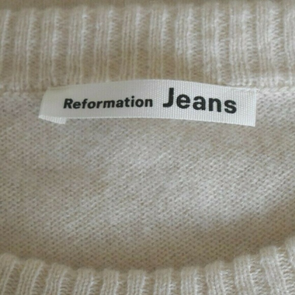 Reformation Crew Stripe Cashmere Sweater - Picture 6 of 8
